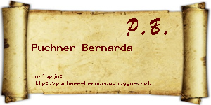 Puchner Bernarda névjegykártya